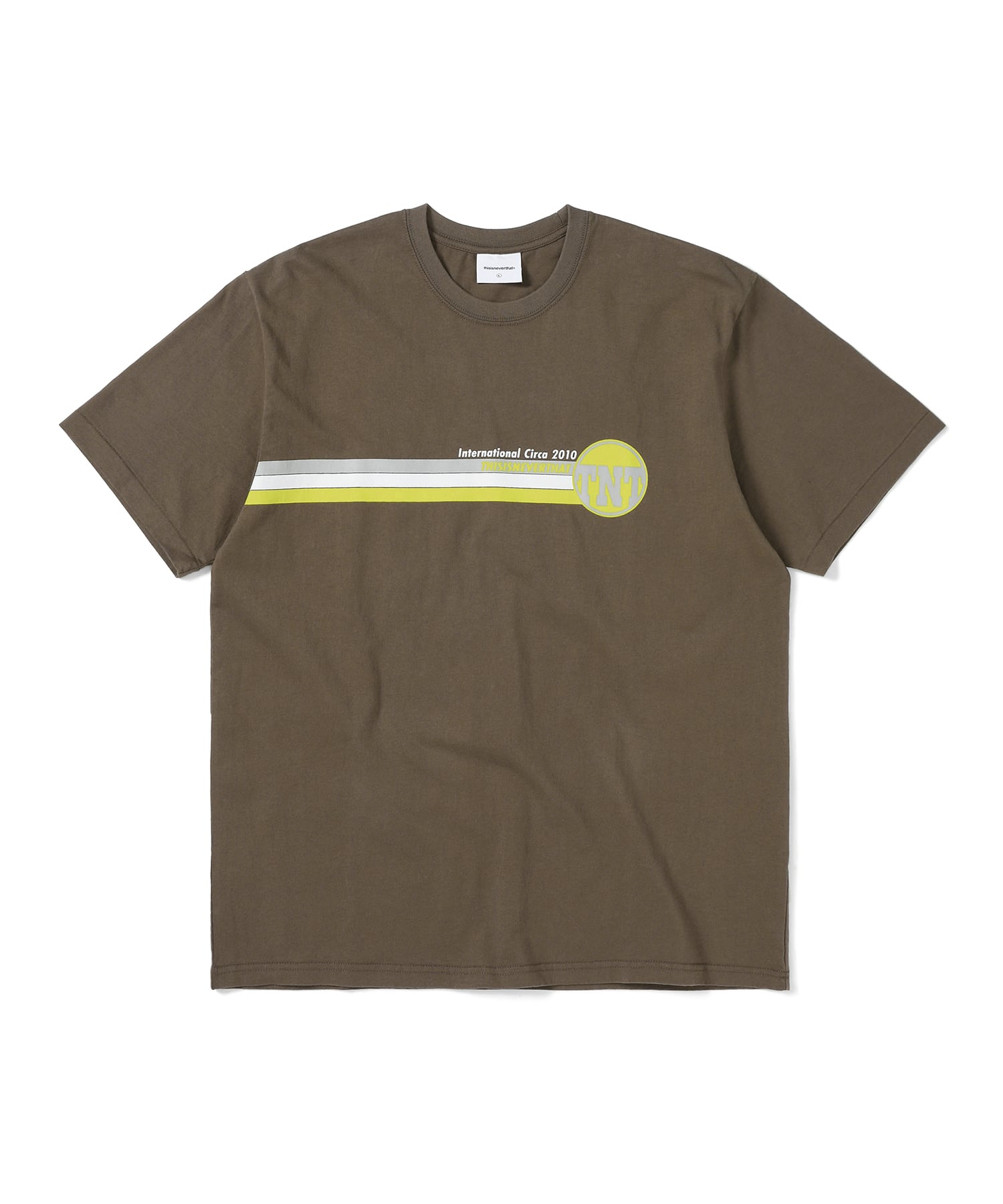 This Is Never That Tnt Track Lines Tee Brown Xl