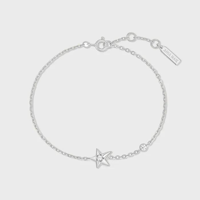 Silver Sparkling Star 925 Silver Bracelet B066-04H.