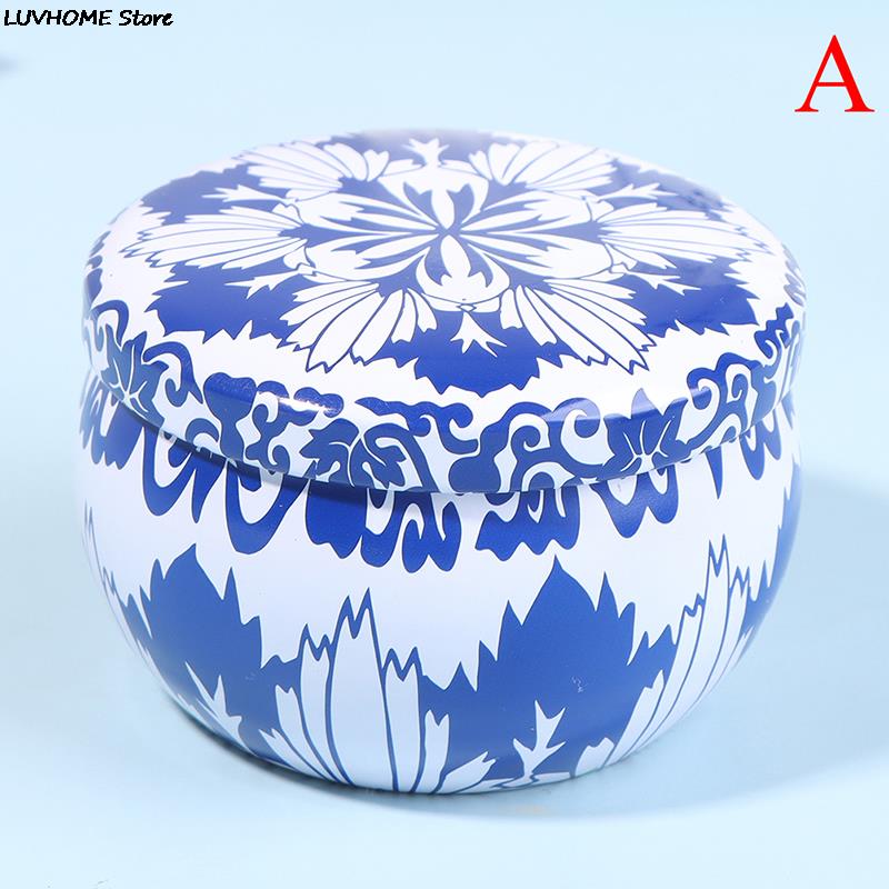 Retro Luxury Candle Jars Holder Storage Case Empty Tin Box Round Container with Lid Small Diy Candle Making Wedding Sweet Gifts