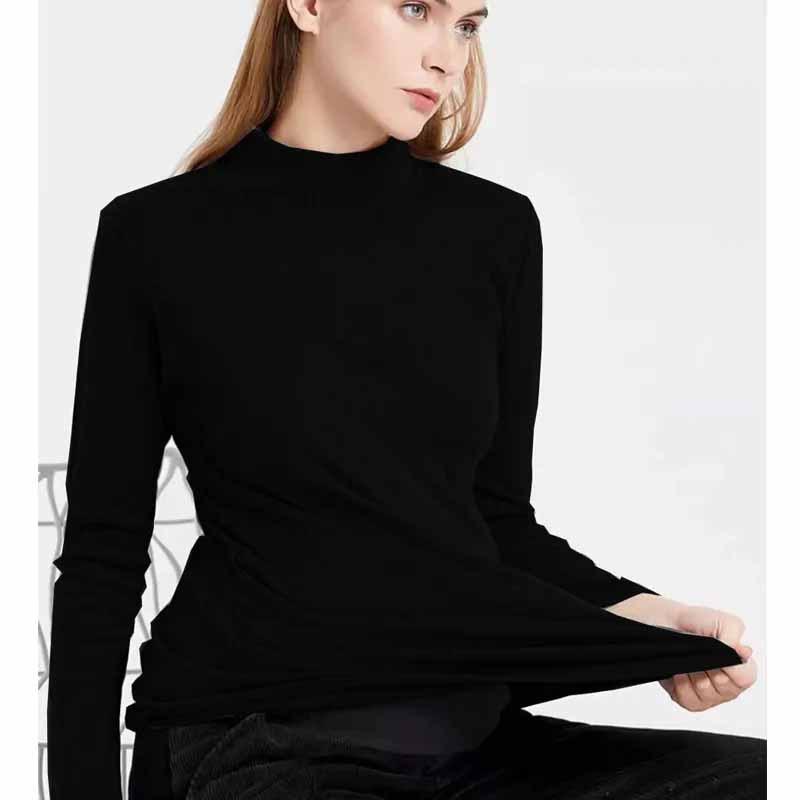 Maternity Clothes with a Base Large Size Autumn and Winter Warm Shirt Inside and a Stomach Cover T-shirt Outside