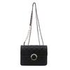Women Korean Style Plaid Chain Pearl Small Square Shoulder Crossbody Bag