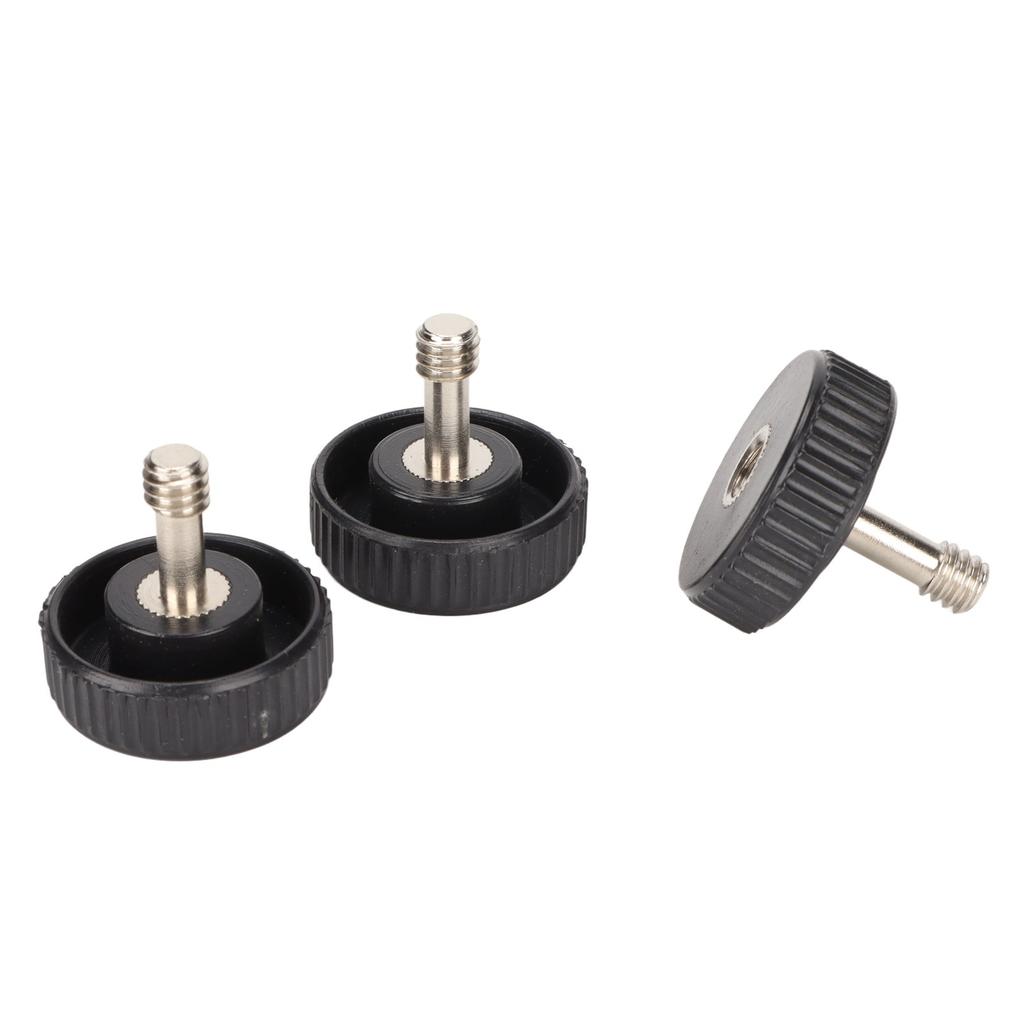 3PCS 1 4in Male Female Socket Screw Adapter Thumb Knob Quick Release for Camera Flash Bracket