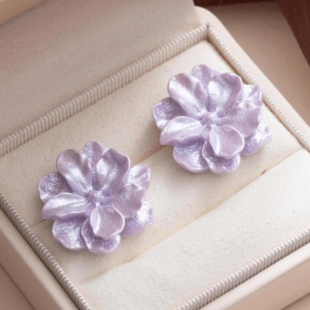 Luxury Camellia Earrings Exquisite Petals Earrings Fashion Flower Earrings  For Women Girls