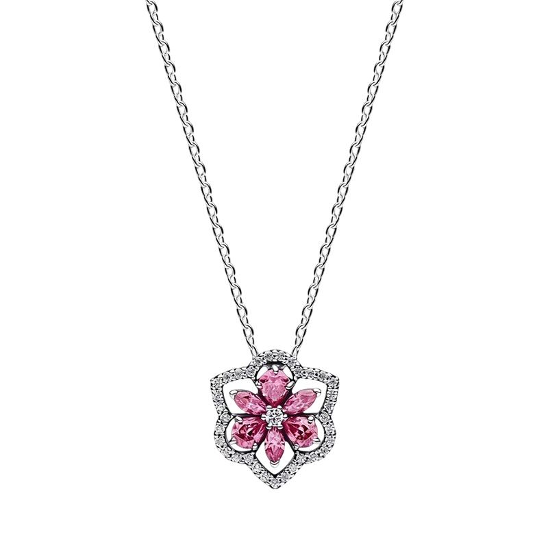 new 925 silver rainbow tennis necklace for women DIY fashion boutique wedding party jewelry gifts