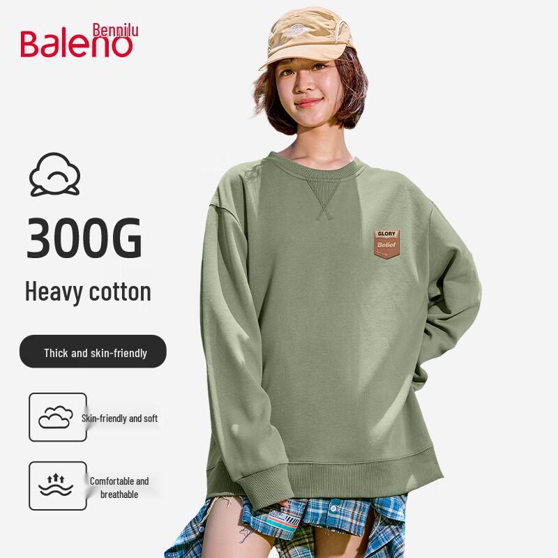 

Baleno Men s Loose Fit Letter Print Pullover Sweatshirt 4XL