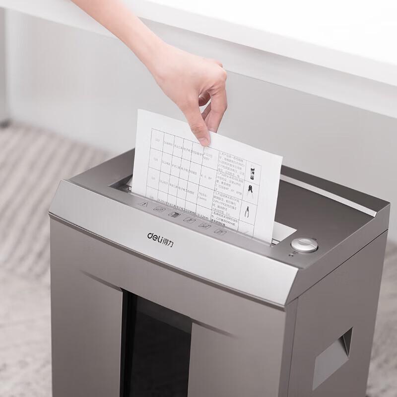 Deli 9958 Commercial 10-Sheet Cross-Cut Paper Shredder