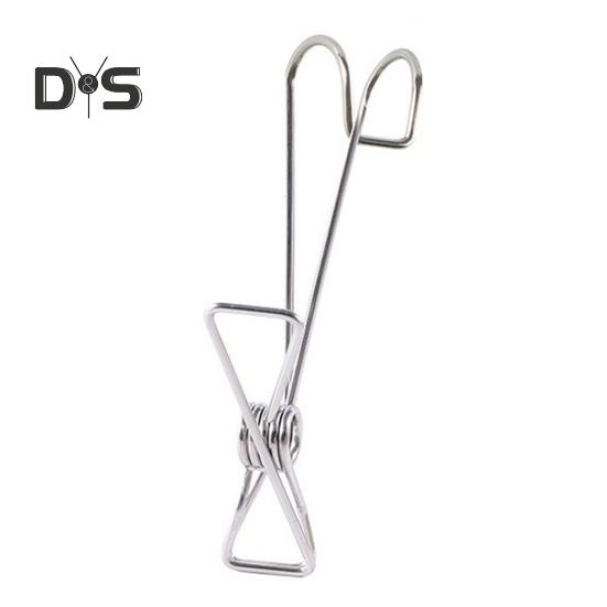 20 szt. stalowych metalowych klipsów z długim ogonem i haczykami, odpornych na rdzę, mocnych, sprężynowych, uniwersalnych, wiszących klipsów