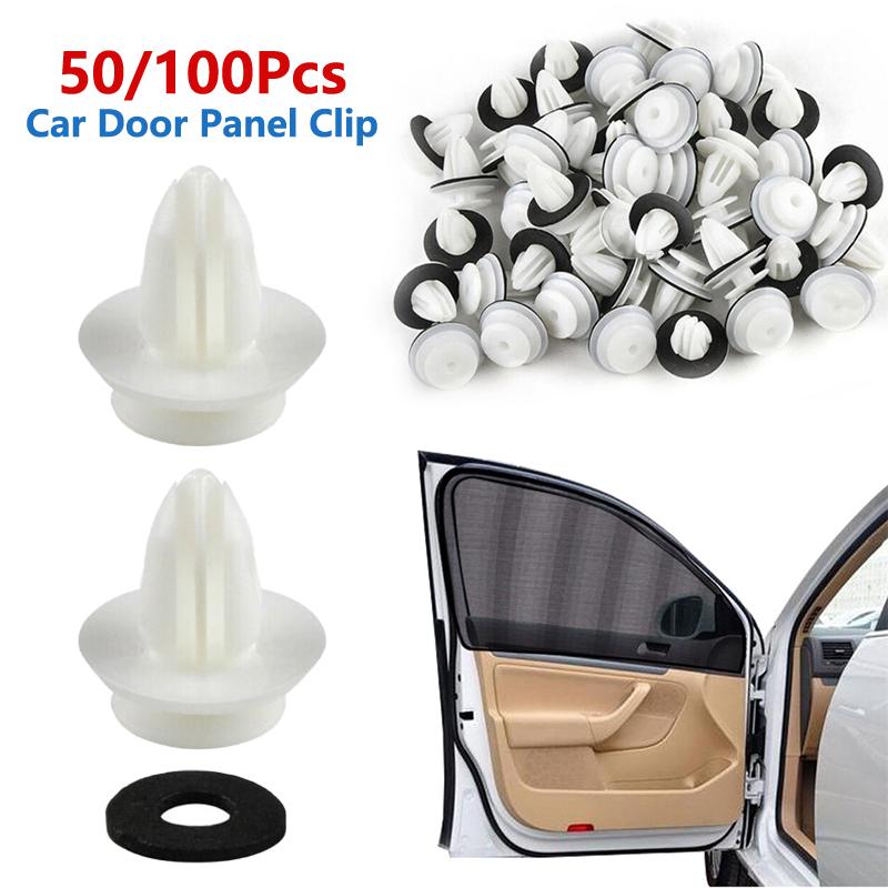 50/100Pcs Auto Tür Panel Clip W/Dichtung Ring Auto Retainer Fastener Stoßstange Clip