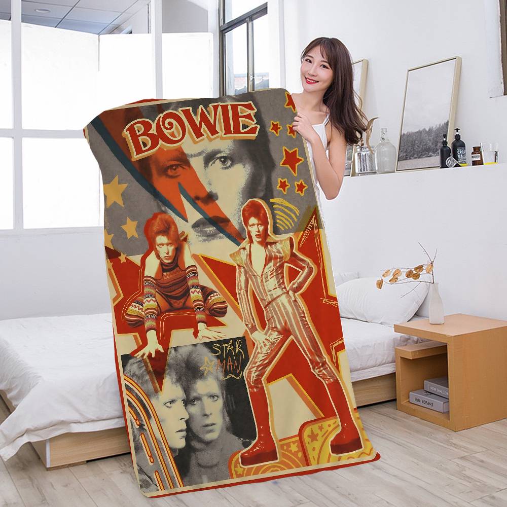 D-David Chanteur Chaud B-Bowie Couverture en Microfibre Séchage Rapide Serviettes de Plage Impression Surdimensionnée Super Absorbante Couverture Serviette de Piscine