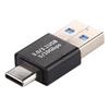 Type-C / USB-C Male To USB 3.0 Male Aluminium Alloy Adapter (Black)