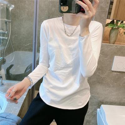 White Long-sleeved T-shirt for Women In Autumn and Winter Women's Wear Thickened Inner Bottoming Shirt Top Mid-length Style