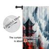 2pcs, Window Curtain  print Glam Style Japanese Landscape Printed 100% Polyester (without rod) Art Deco Festive for Living