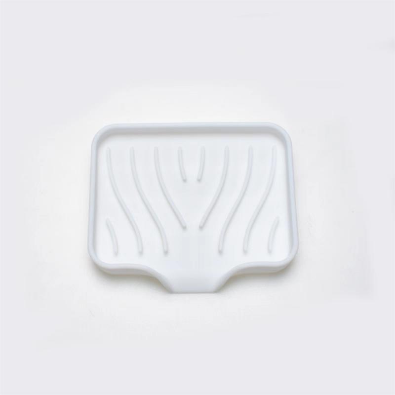 Silicone Faucet Mat Kitchen Sink Tray Soap Dispenser Sponge Drain Sink Drying Mat Countertop Storage Tray Soap Tray