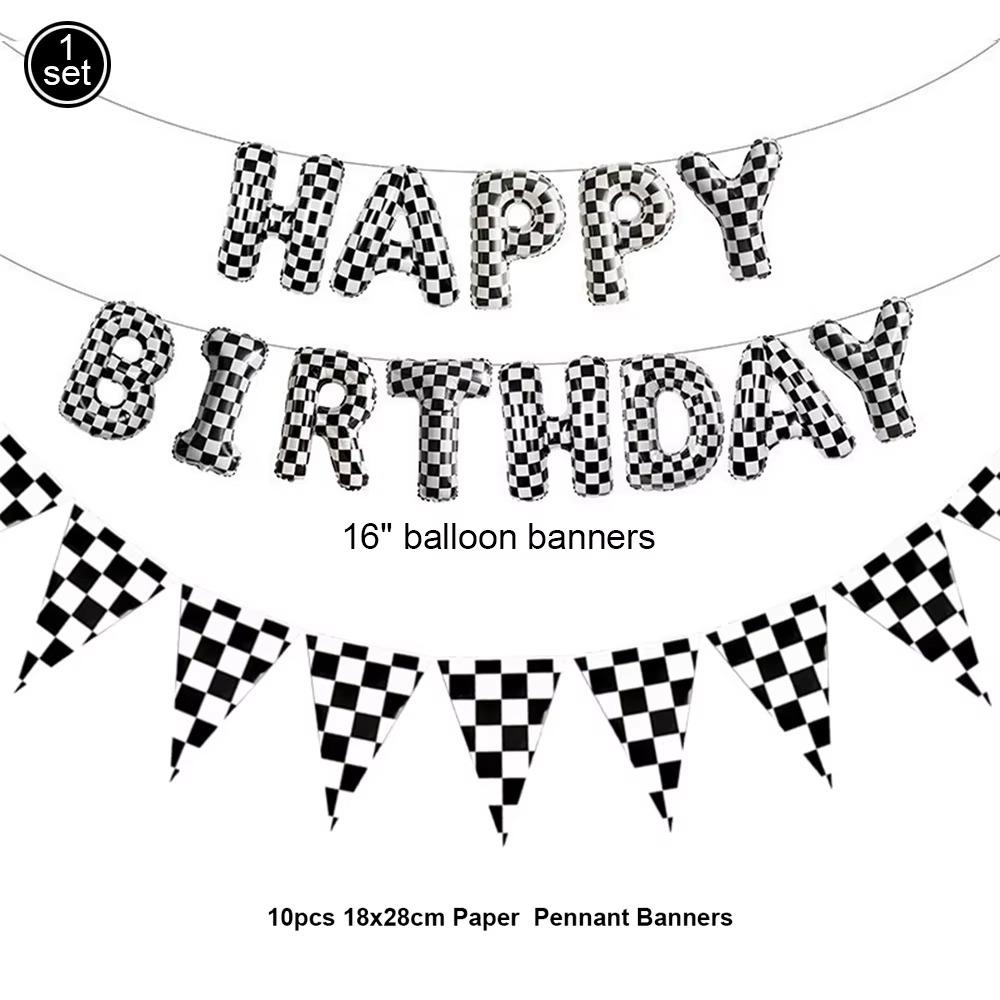 Checkered Race Car Party Tablecloths Black White Checkered Flag Tablecloth Racetrack Tablecover Racing Birthday Party Supplies