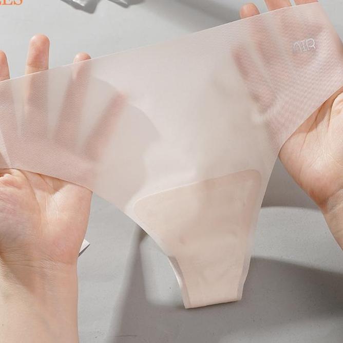 Damen Nahtlose Unterwäsche aus Eisseide mit unsichtbarem Tanga