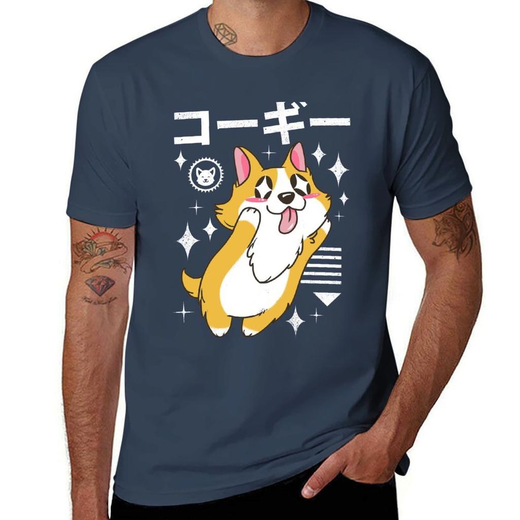 Kawaii Corgi Tshirt Plus Size Outdoor Casual Top