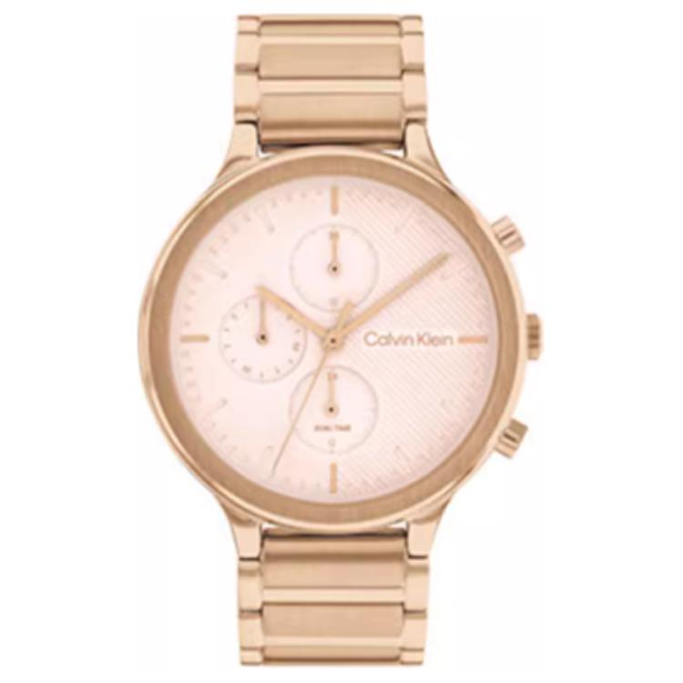 Calvin Klein Series Dynamic Series Watch Quartz Movement Steel Bracelet 40Mm Pink Dial Women watches 25200241 Pink Watch Dial