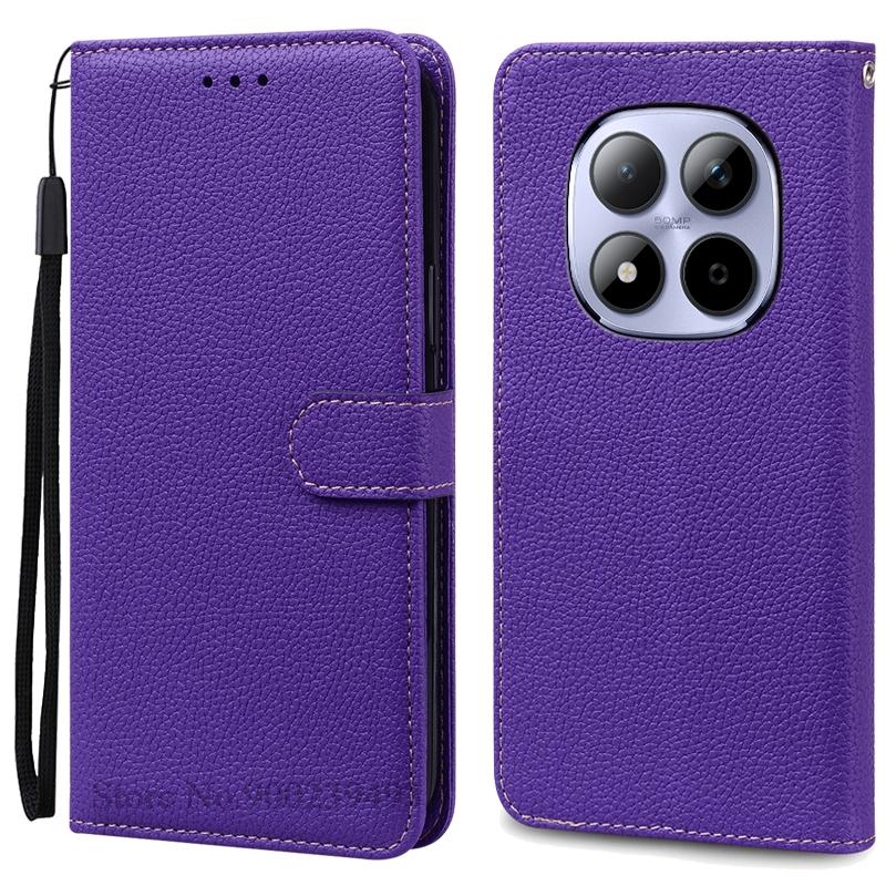 

For Redmi Note 15 Pro Case Xiaomi Redmi Note 15 4G Case Wallet Leather Flip Cover For Redmi Note 15 Pro Plus 5G Case Coque Funda Note 15 4G темно-фиолетового