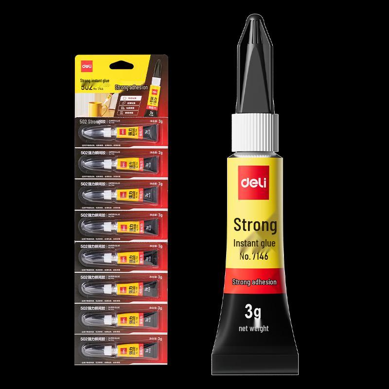 Deli 502 Instant Super Glue, 3g x 8 Tubes