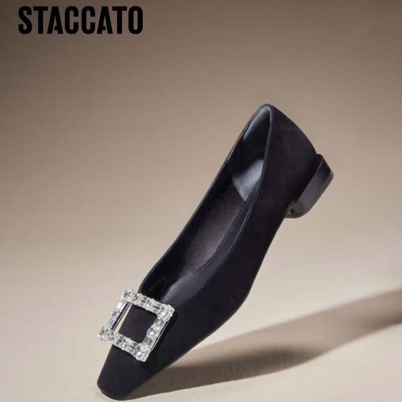 STACCATO Women s Square Toe Flat Commuter Shoes EU 37