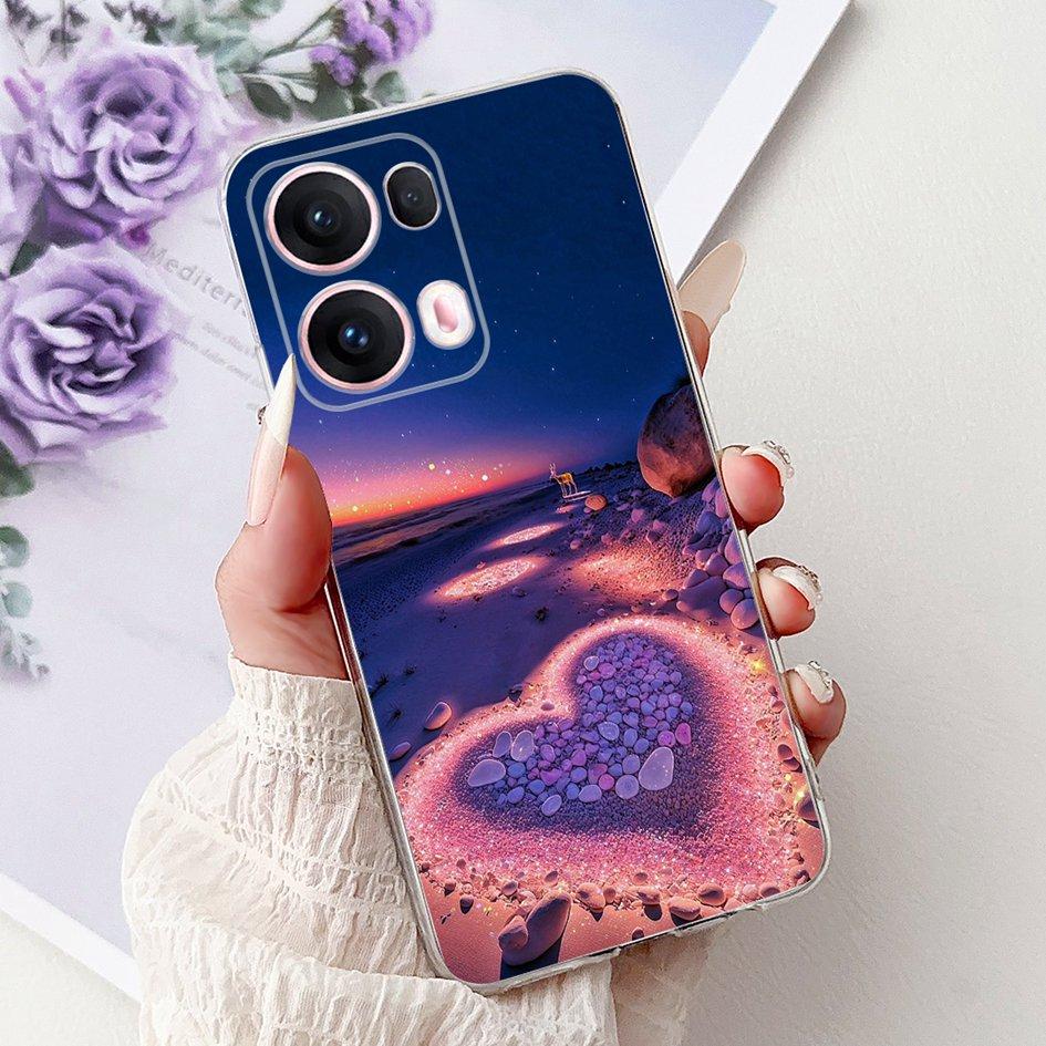 For OPPO Reno13 Pro 5G Case CPH2697 Fashion Flower Butterfly Soft Silicone Phone Cover For OPPO Reno 13 CPH2689 Reno13Pro Bumper