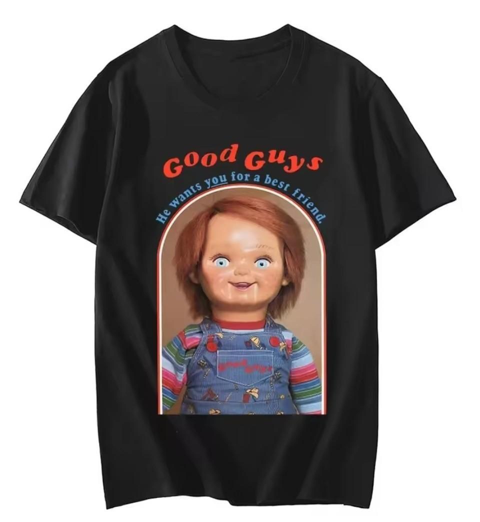 Chucky Horror Anime Graphic Print Mens T-Shirt M