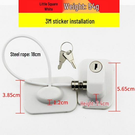 Child Safety Window and Refrigerator Lock - Anti-Fall Restrictor and Cabinet Door Positioner