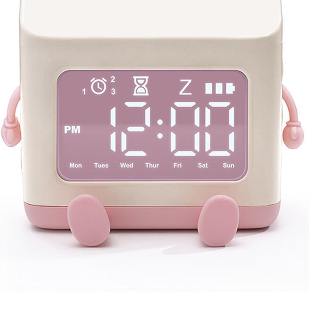 Zabawny budzik z mlekiem Budzik dla uczniów Odliczanie do kreskówek Budzik dla dzieci Cyfrowy Uroczy Budzik