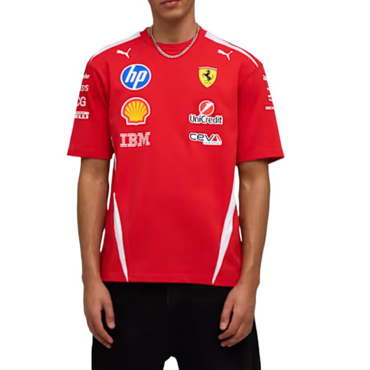 Puma X Scuderia Ferrari HP Replica Soft And Comfortable Short Sleeve T-Shirt Unisex Tops 71382701