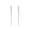 Real 925 Silver Chain Tassel Elegant Stud Earrings For Women Classic Fine Jewelry Light Accessories