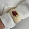 Exaggerated Resin Acrylic Bracelet Irregular Chunky Cuff Geometric Wide Bangle  Women