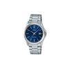 STANDARD Series Life Waterproof Quartz Steel Strap 42mm Men's Watch Blue Dial MTP-1404D-2AV
