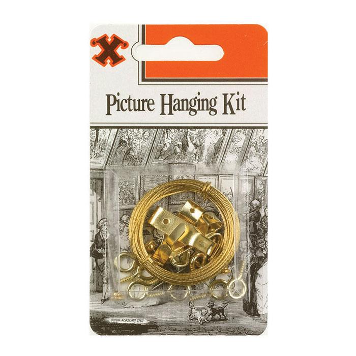 X Picture Kit 4 Hooks & 3m Wire