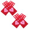 4 Pcs Cutlery Set Wedding Silverware Holder Utensil Flatware Bags Goodie Utensils Valentines Day Candy Non-woven Fabric Holders
