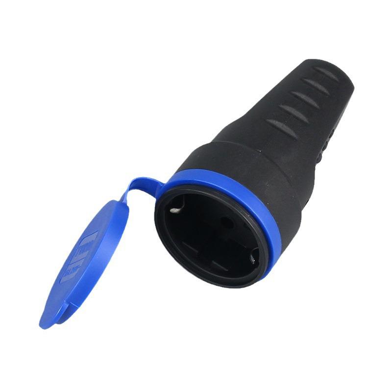 1388 Male Plug & 1389 Female Socket: Black IP44 Waterproof Euro Standard 16A Mating Set