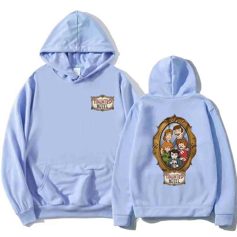 Strašidelný & Hotel Rodinný Portrét Mikiny s Kapucí Dlouhý Rukáv Ležérní Mikina s Kapucí Grafický Potisk Merch Unisex Streetwear Móda Hoody