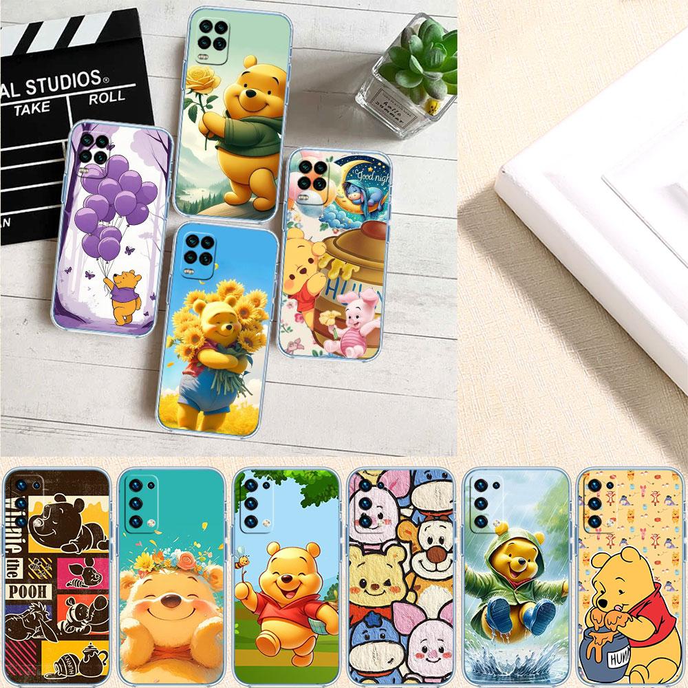 CJ104 Winnie the Pooh Soft Shell Transparent Phone Case for Samsung Galaxy A04 A04S A14 A23 A34 A54 M23 M33 M52 M53