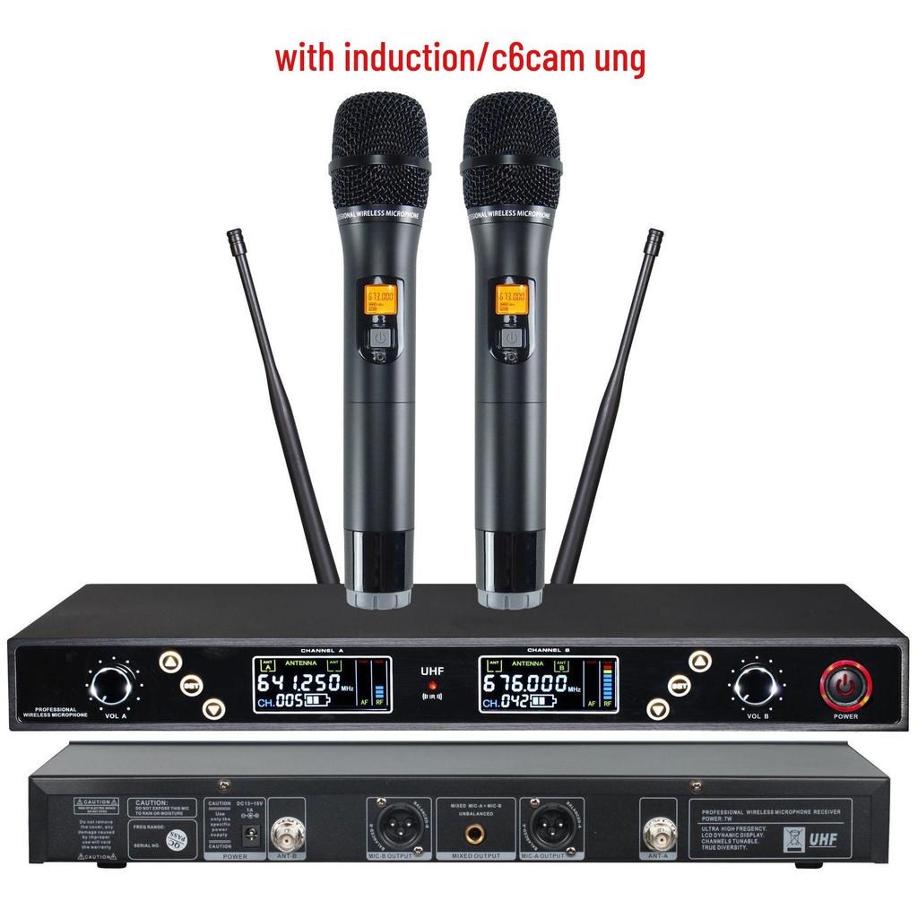 KTV U-band Infrared Wireless Dual Microphone Lavalier Headset for Conferences and Stage Performances
