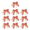 Set of 10 Decorative Christmas Bows for Tree and Holiday Event Use