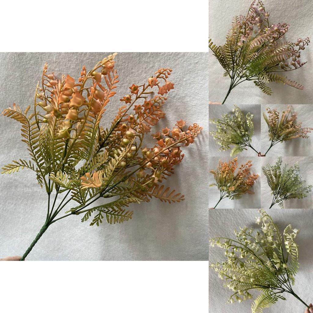 Vibrant Plastic Oil Painted Fake Plants 25 Stems Lifelike Florals For Bridal Decor Photography Props