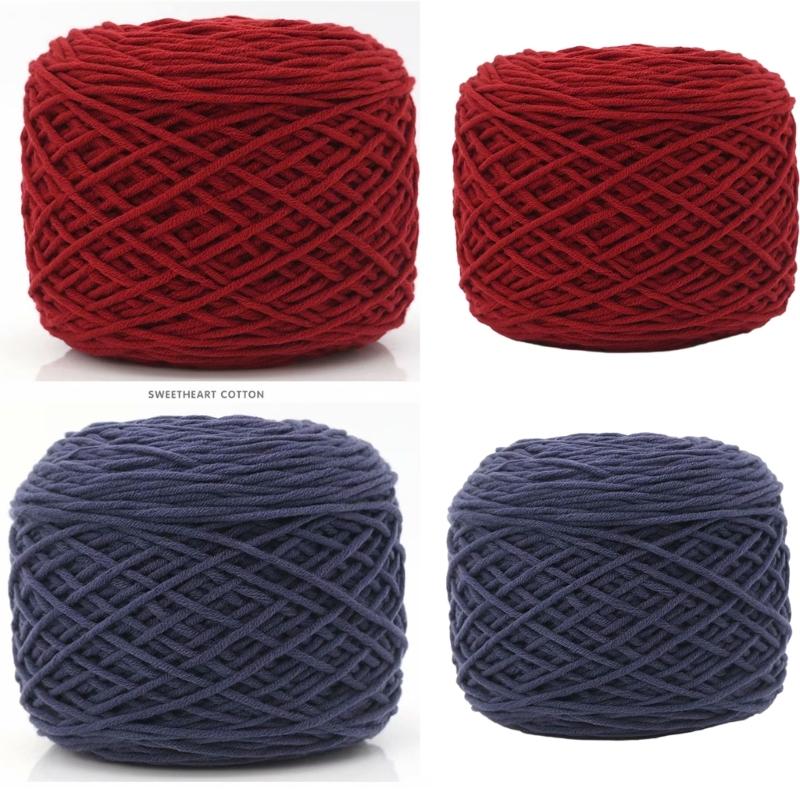 200M Solid Tufting Yarn 8 Strands Yarn For Rug Cotton Yarn For Tufting Guns Multi Color Cotton Knitting Yarn