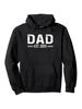 Casual Doctoral-Style Hoodie - Black Pullover with "DAD" Print