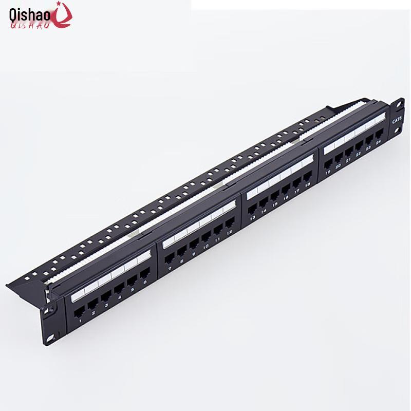 

Qishao 24-Port 1U Rackmount Cat5e Network Patch Panel