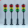 Non-Toxic Moc Bricks Railway Traffic Road Street Red Light Solar Crosswalk Sign Fence City Educational Building Blocks Dolls Kids Gifts