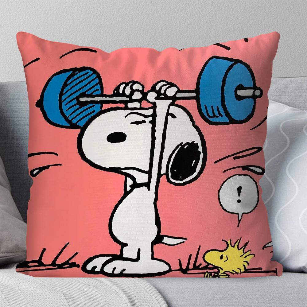 1Pc Comic Character S-Snoopy Pillow Case Square Pillow Bedroom Sofa Leisurecomfort Cushion Car Living Room Home Decoration 40X40