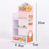 Miniature Cute Drink Food Supermarket Store Shelf Dollhouse Accessories Pretend Play Furniture Cabinet Shelf Kitchen Gift