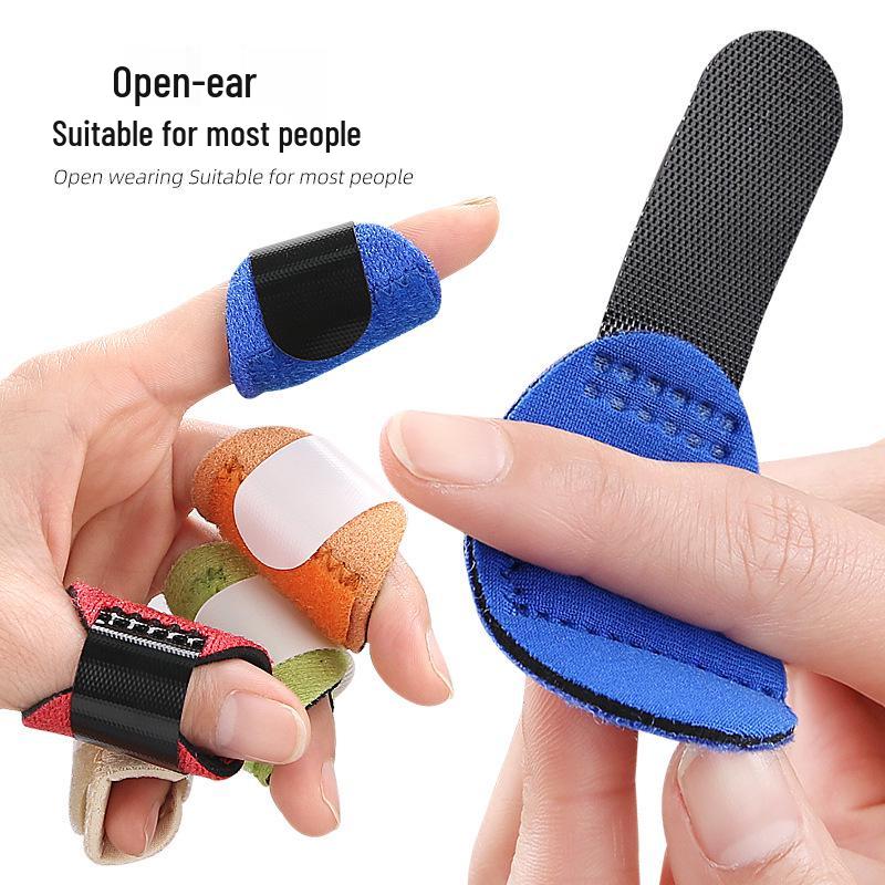 Adjustable Finger Splint with Hook & Loop Strap, Aluminum Support, and Detachable Protector
