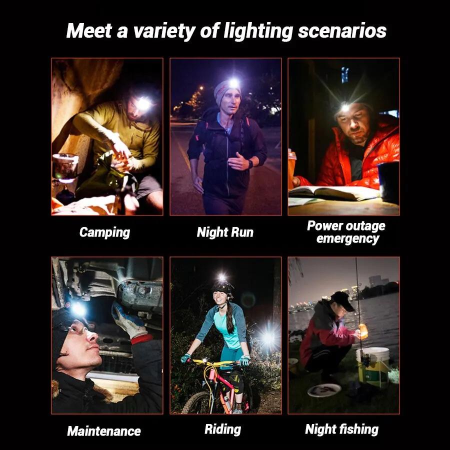 High Strong Power LED Flashlight Tactical Torch USB Rechargeable Zoom Emergency Lights For Outdoor Fishing Work Lighting Lamp