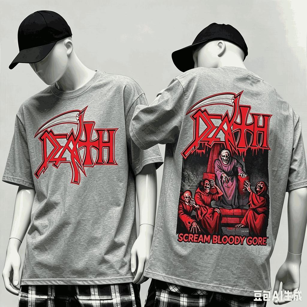 Death Band For Fan Gift Tshirt Unisex Unisex Harajuku Oversized Unisex Short Sleeve Streetwear High Quality Couples Breathable Soft