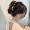 Metal Shark Clip Hair Crabs Women Fashion Ponytail Hair Claws Golden Sliver Temperament Hairpin Hair Accessories